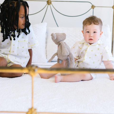 petite plume little duckie classic short set