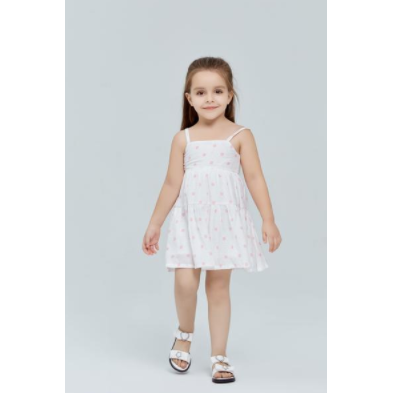 pink & white polka dot dress