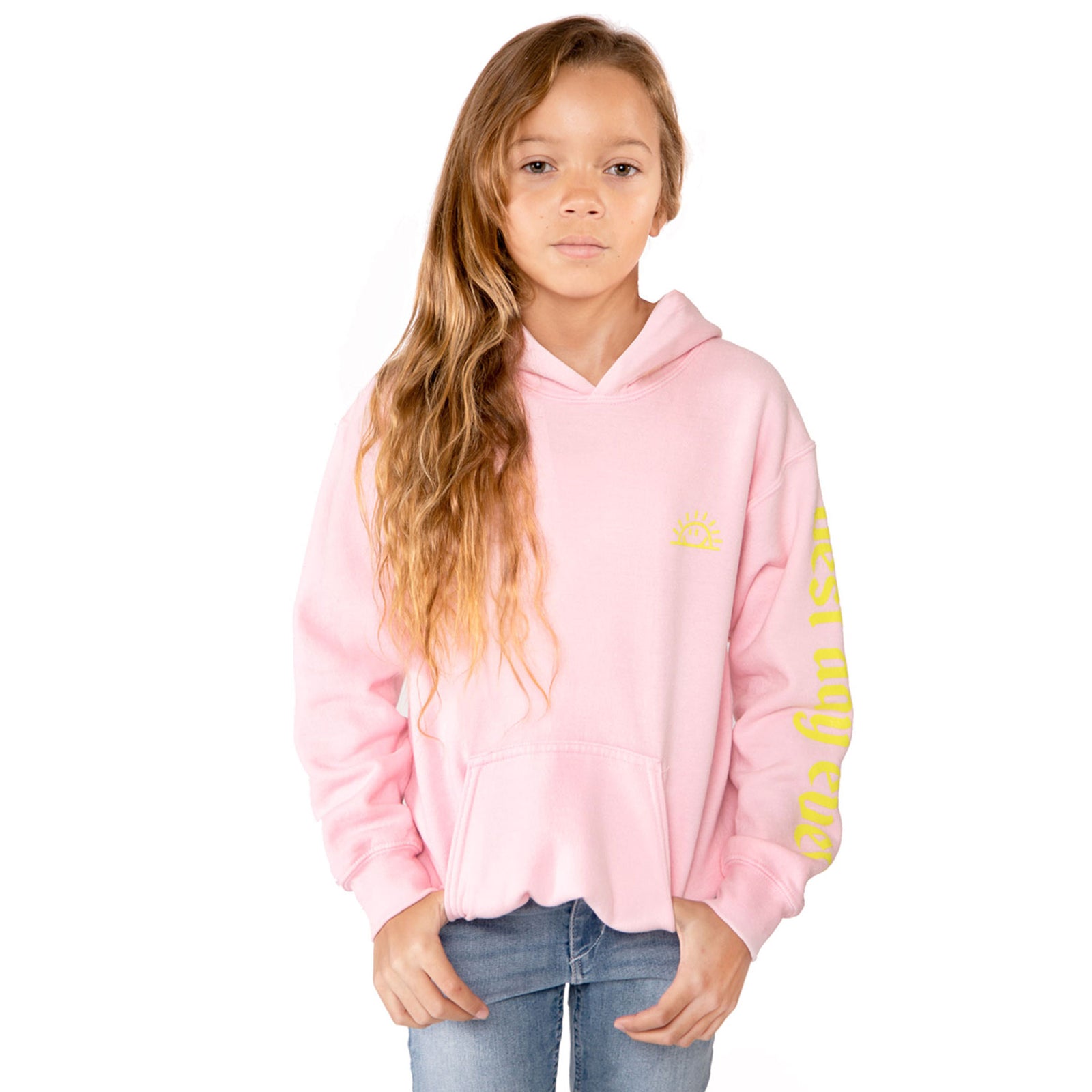 pink best day hoodie