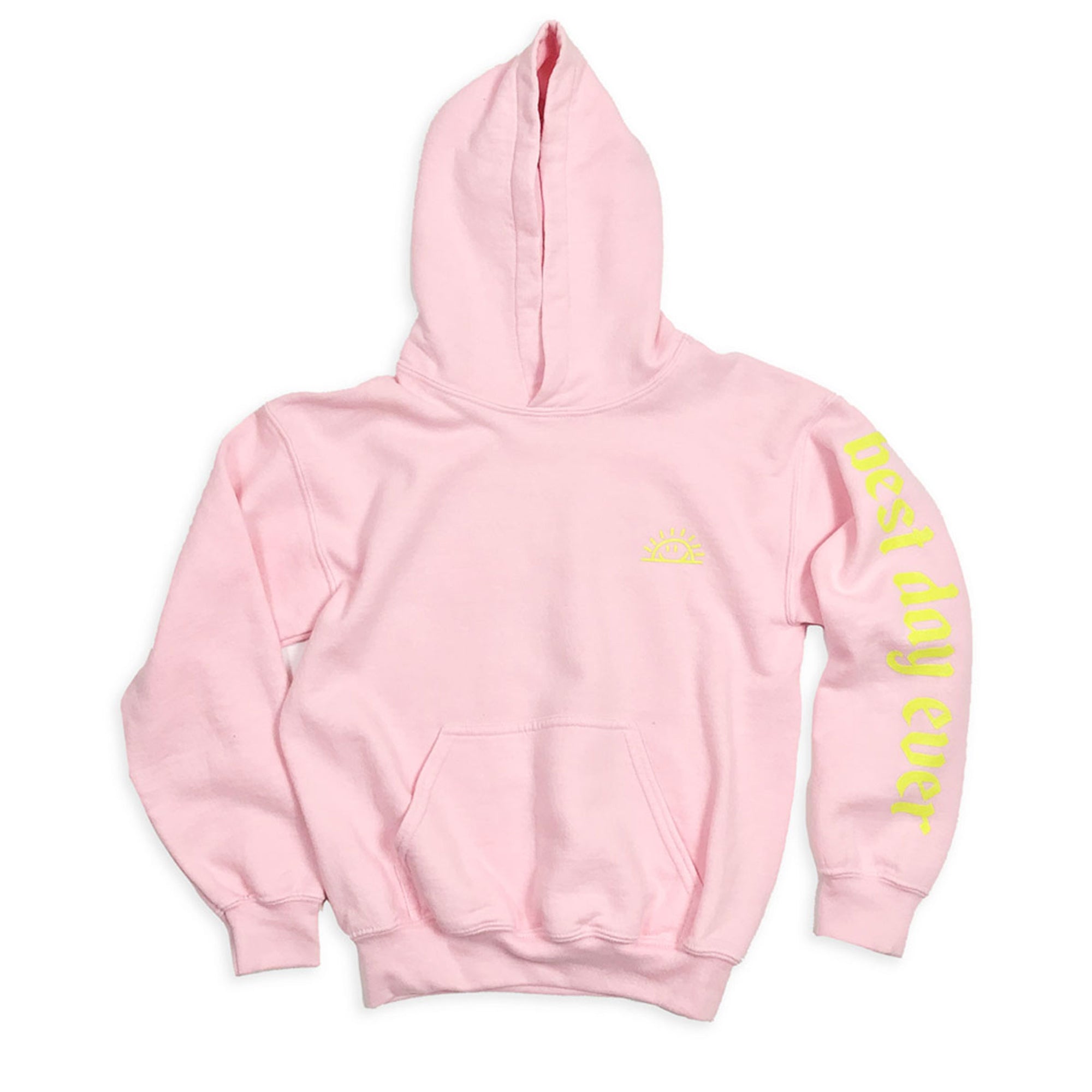pink best day hoodie