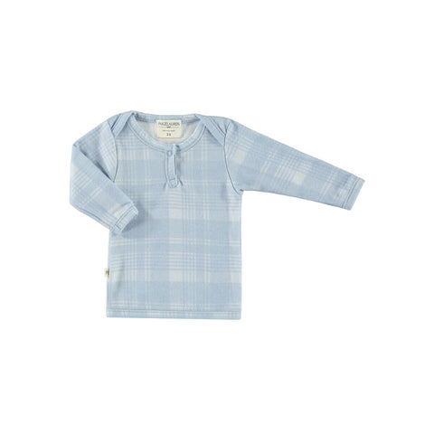 plaid print l/s lap tee and legging set