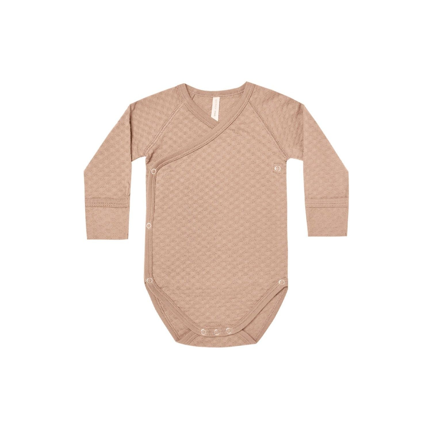 pointelle side-snap bodysuit | blush