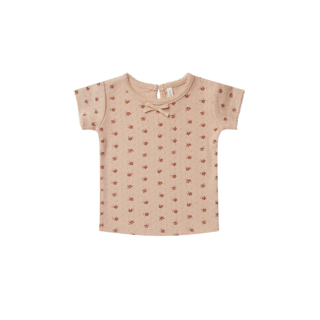 pointelle tee in blush