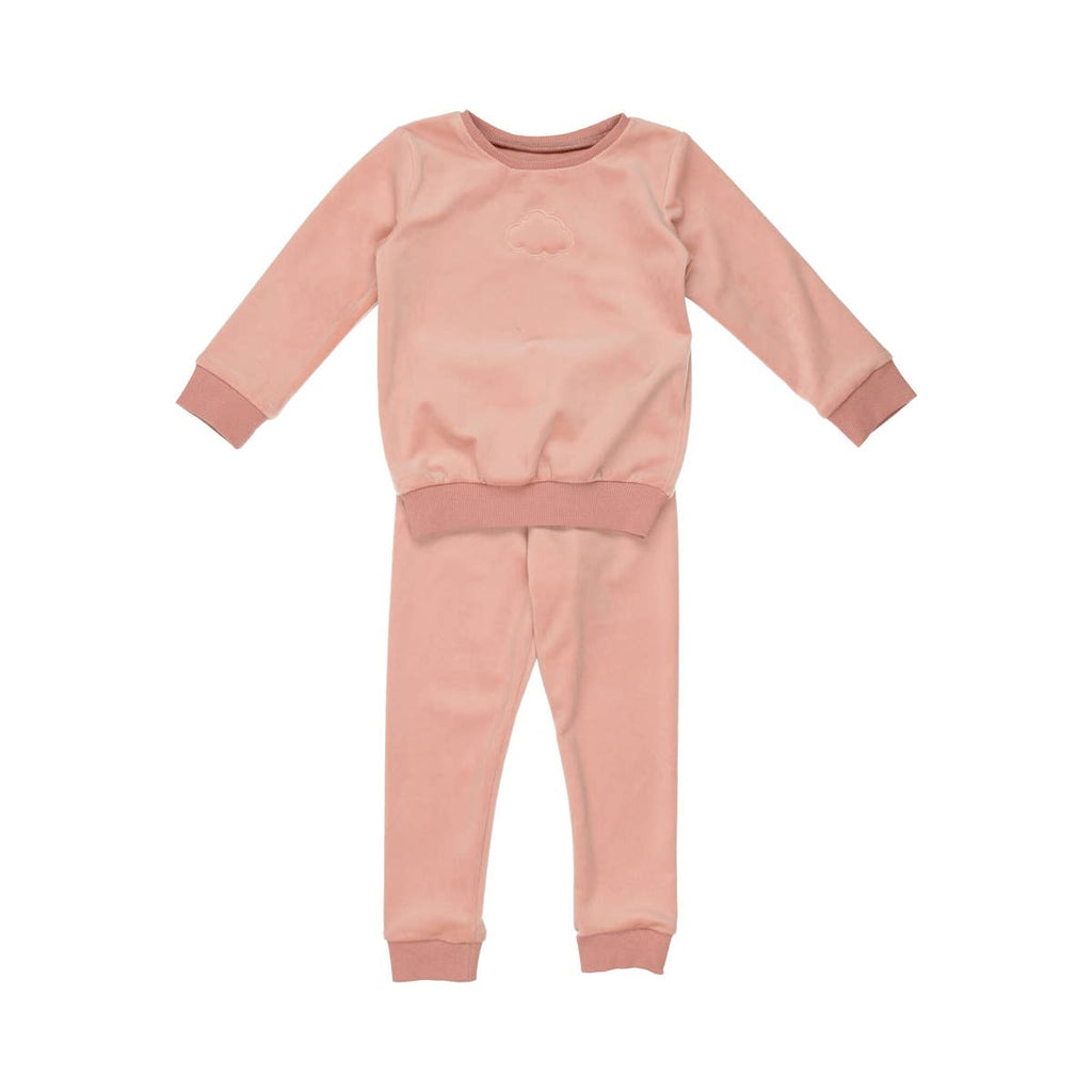 pouf velour set in dusty pink