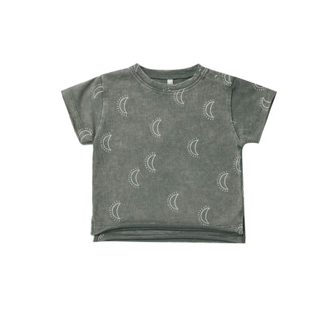raw edge t-shirt || moons