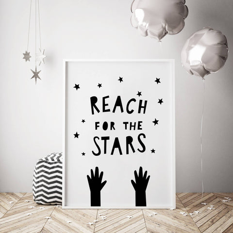 reach for the stars wall print