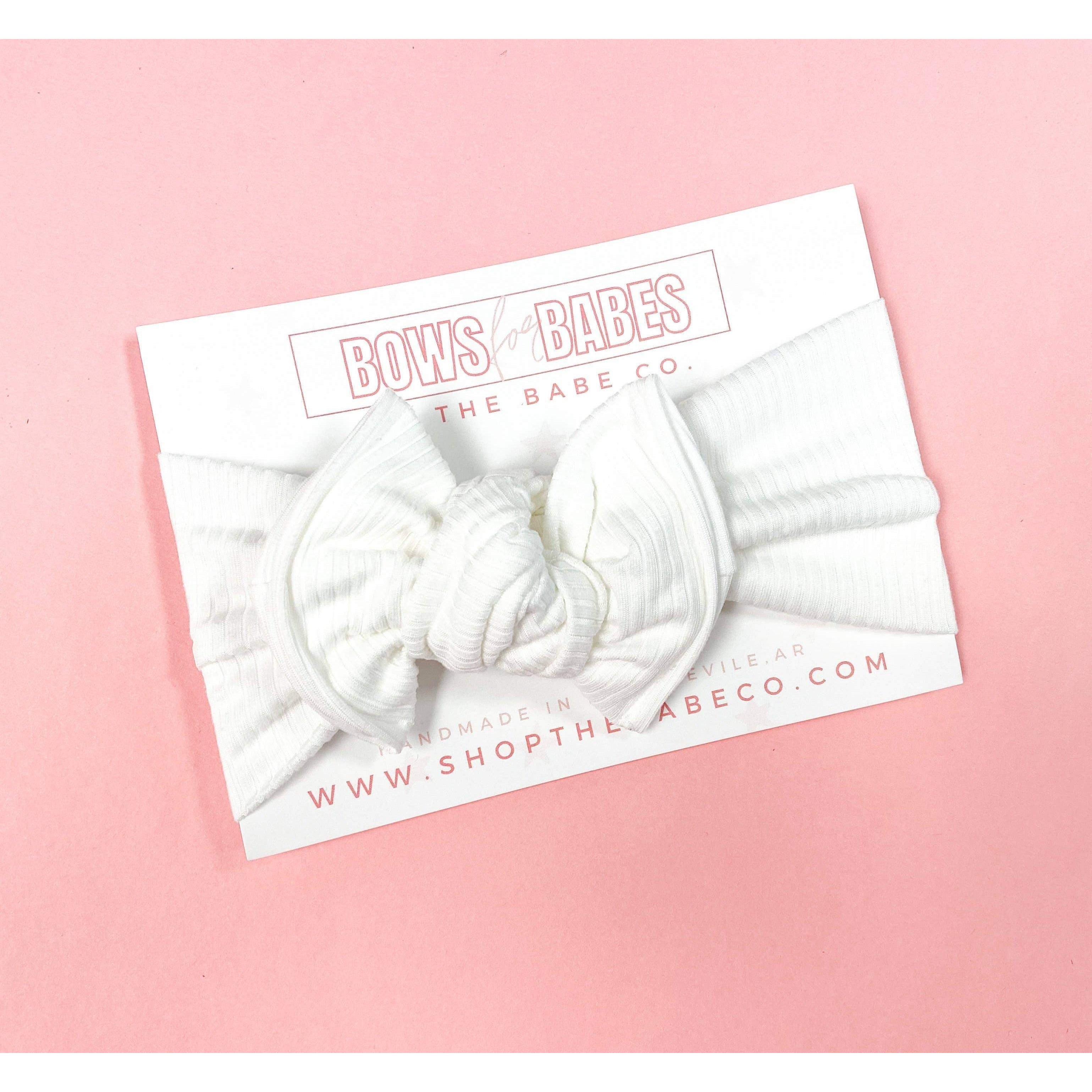 ribbed white tie dye knotted headband