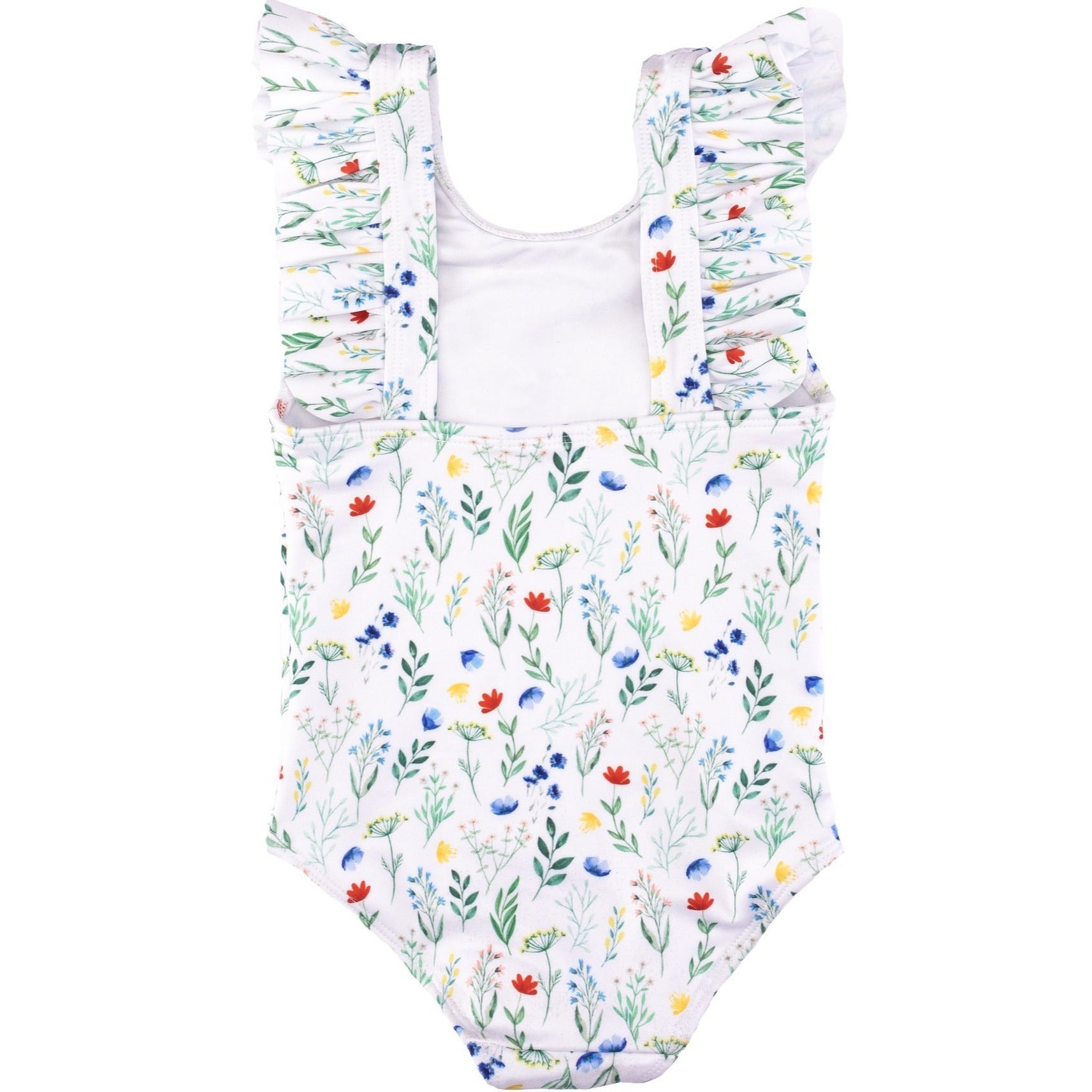riley ruffle one piece suit in wildflower