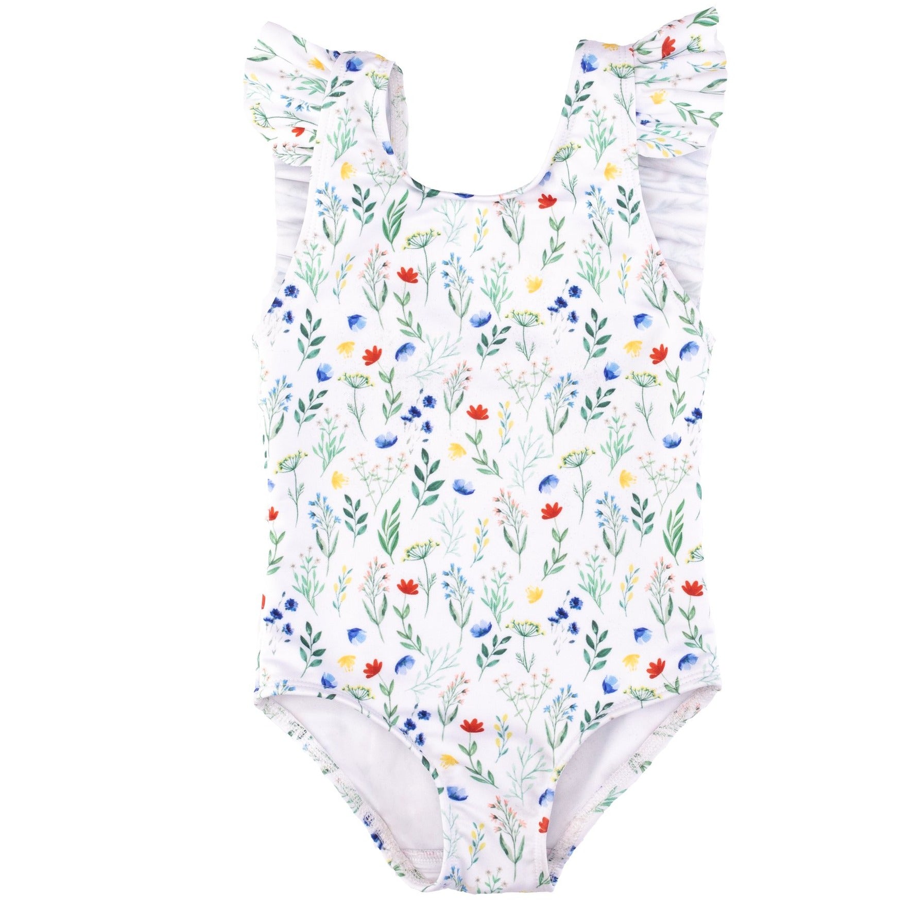 riley ruffle one piece suit in wildflower