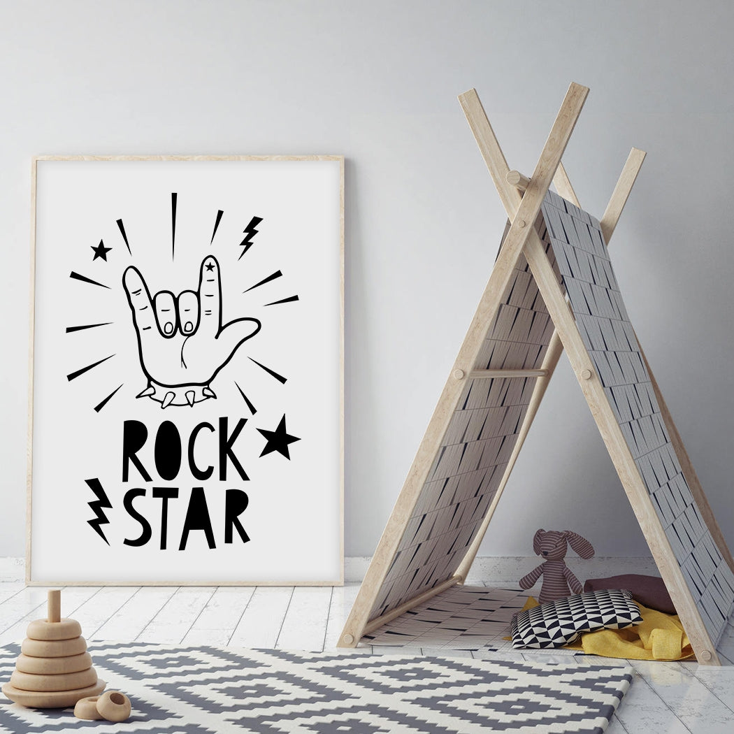 rock star wall print