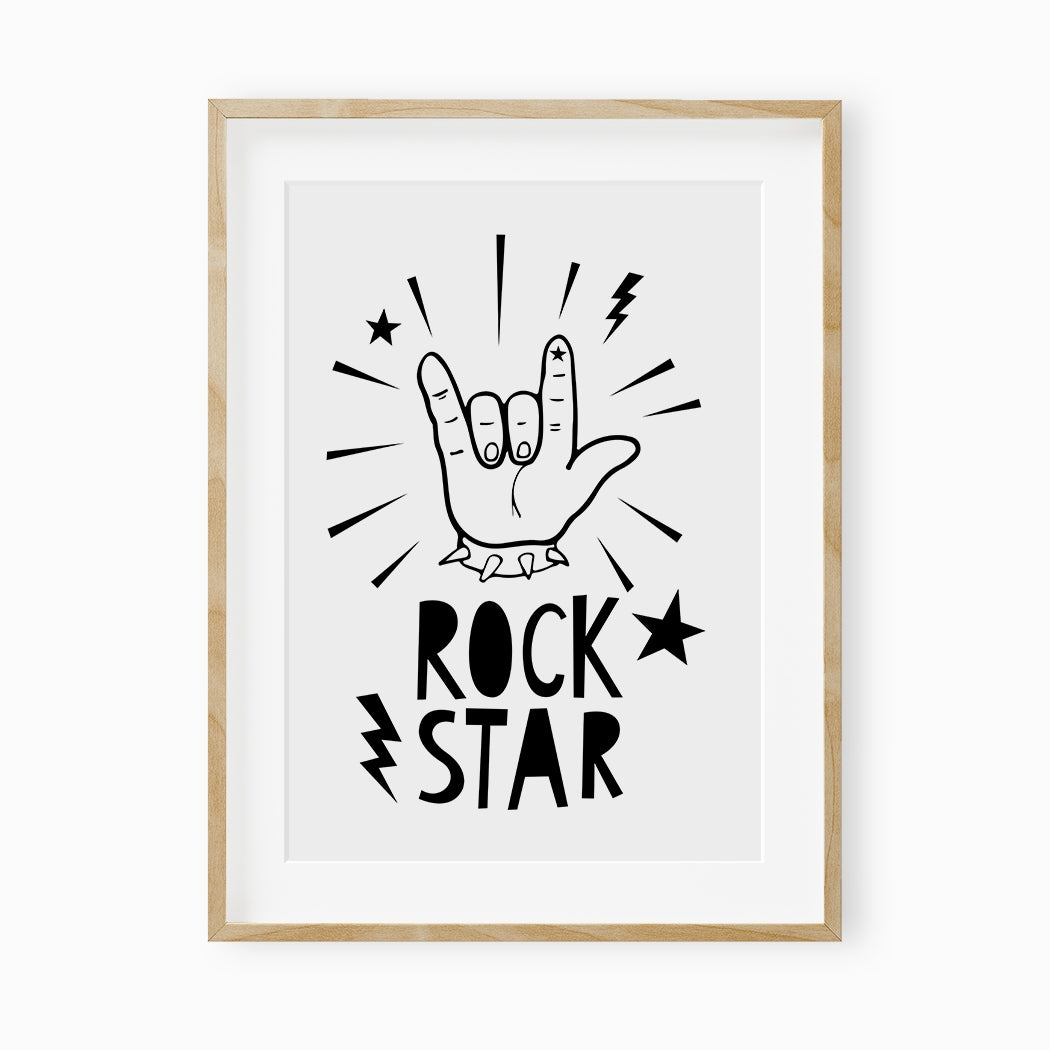 rock star wall print