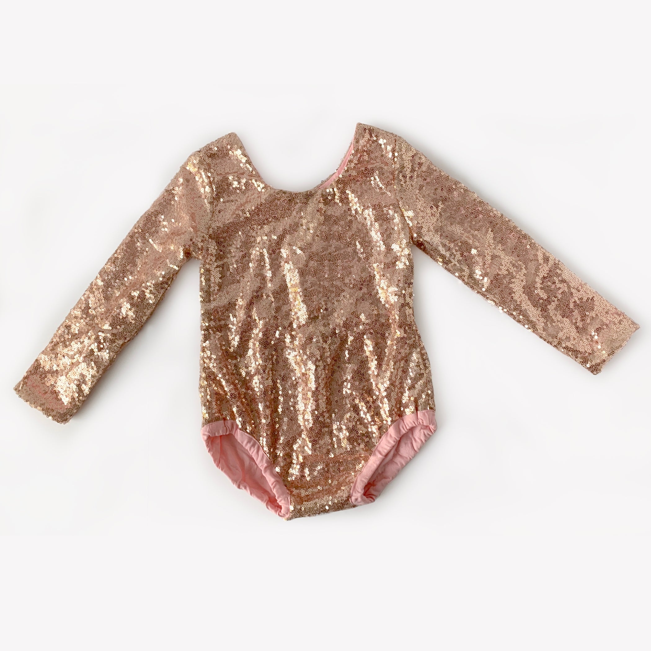 rose gold sequin leotard