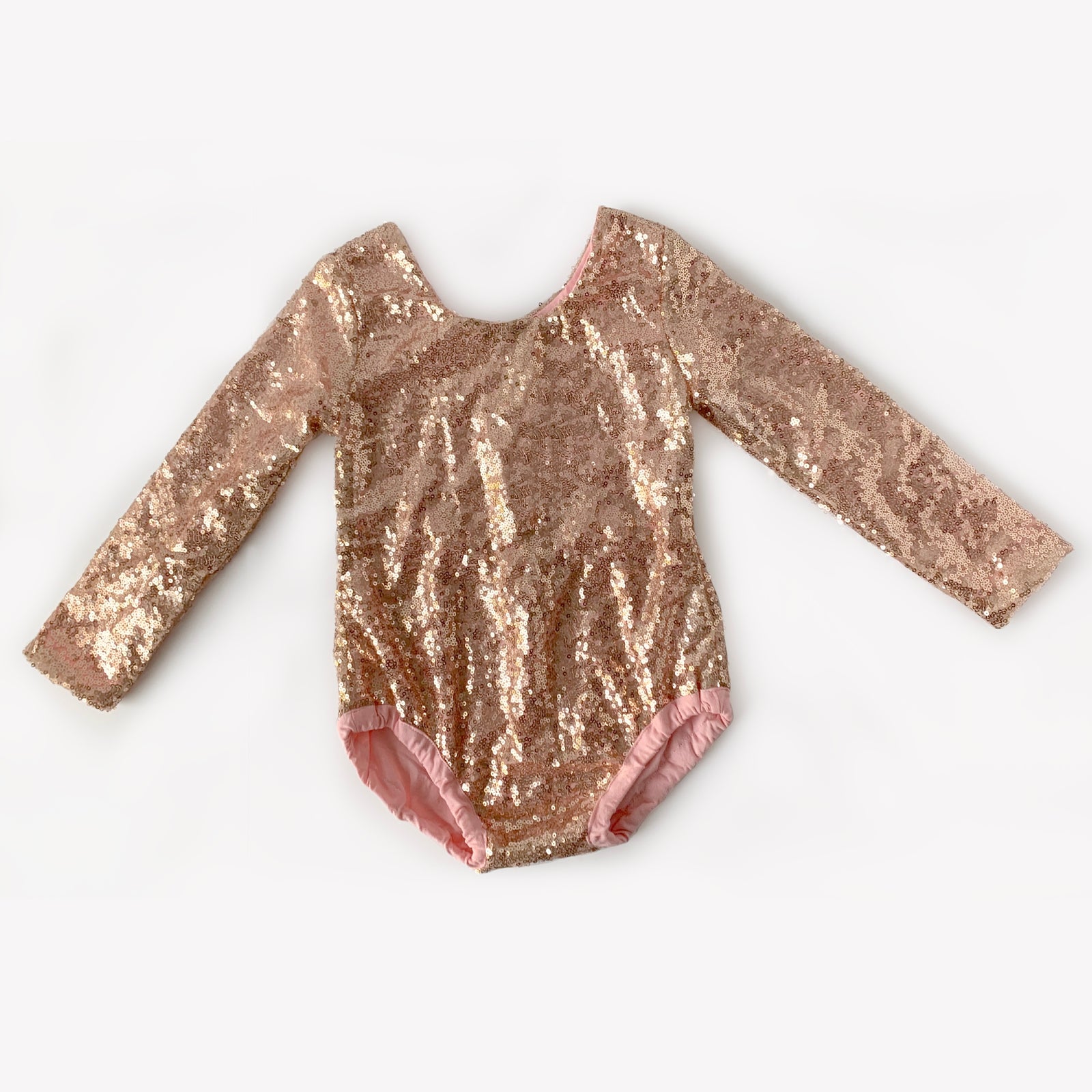 rose gold sequin leotard