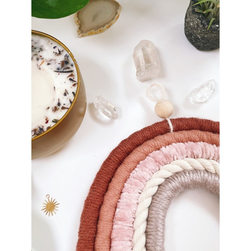 rose quartz wall rainbow