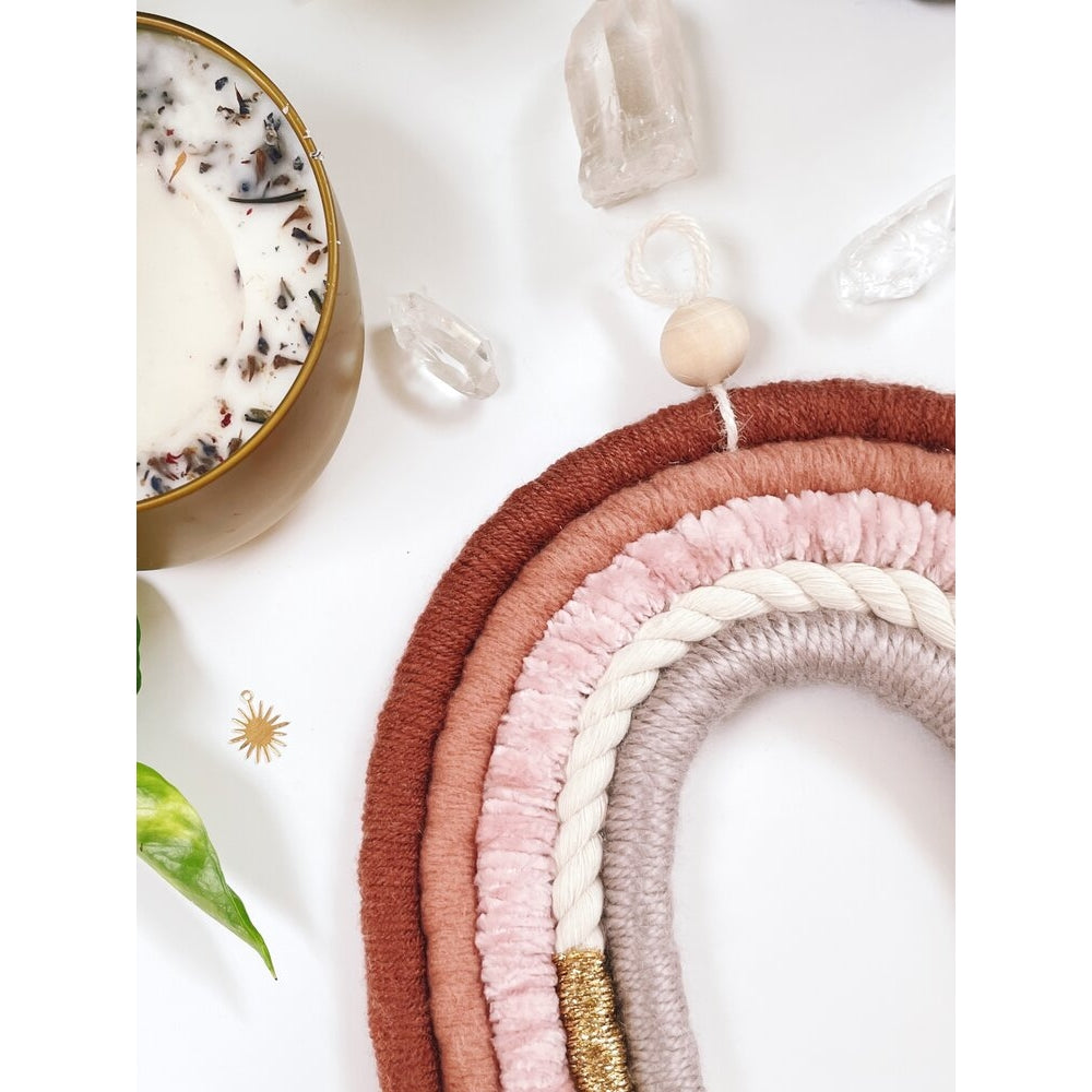 rose quartz wall rainbow