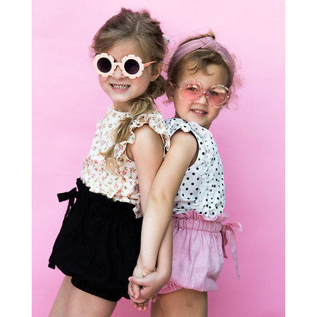 sarah ruffle shirt in polka dot