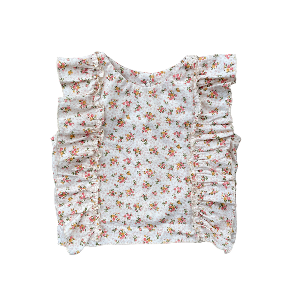 sarah ruffle shirt in vintage floral