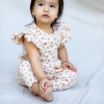 scarlet romper in vintage floral