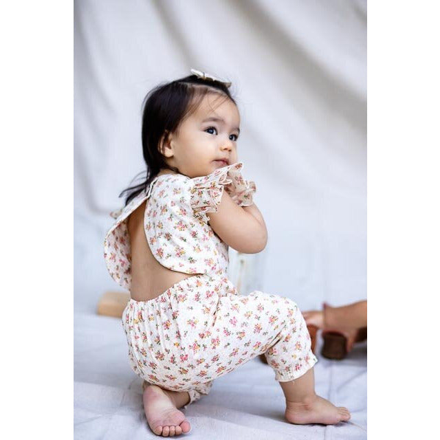 scarlet romper in vintage floral