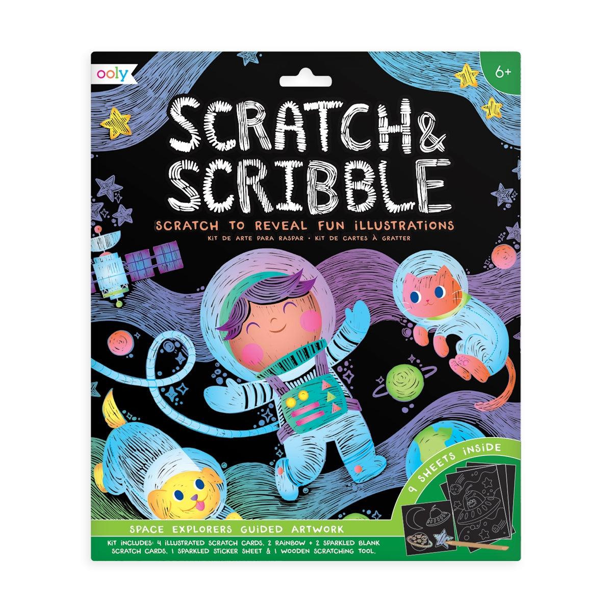 scratch & scribble book in outer space explorers