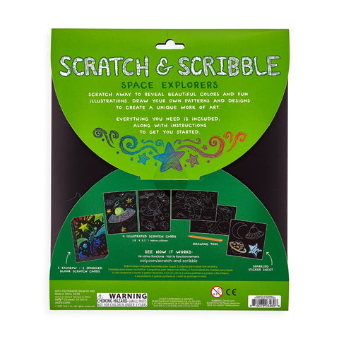 scratch & scribble book in outer space explorers