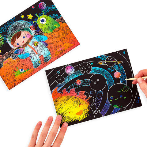 scratch & scribble book in outer space explorers