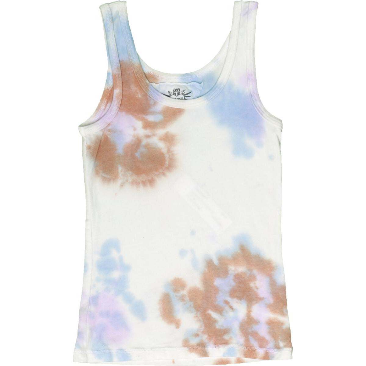 short layer tank in tie dye