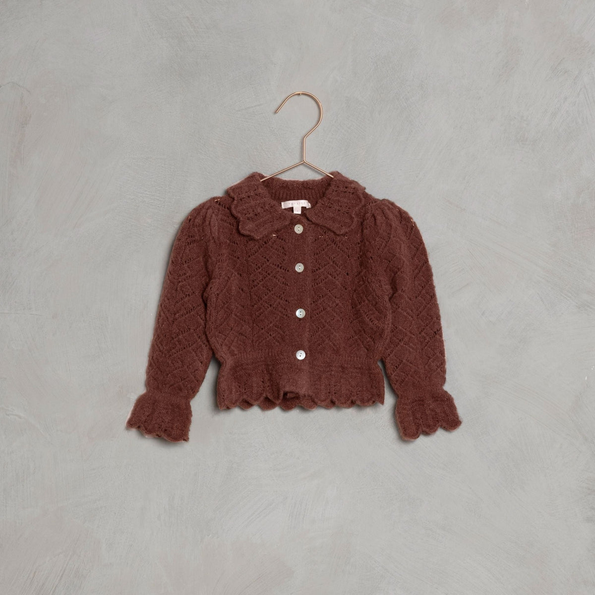 pointelle cardigan | wine