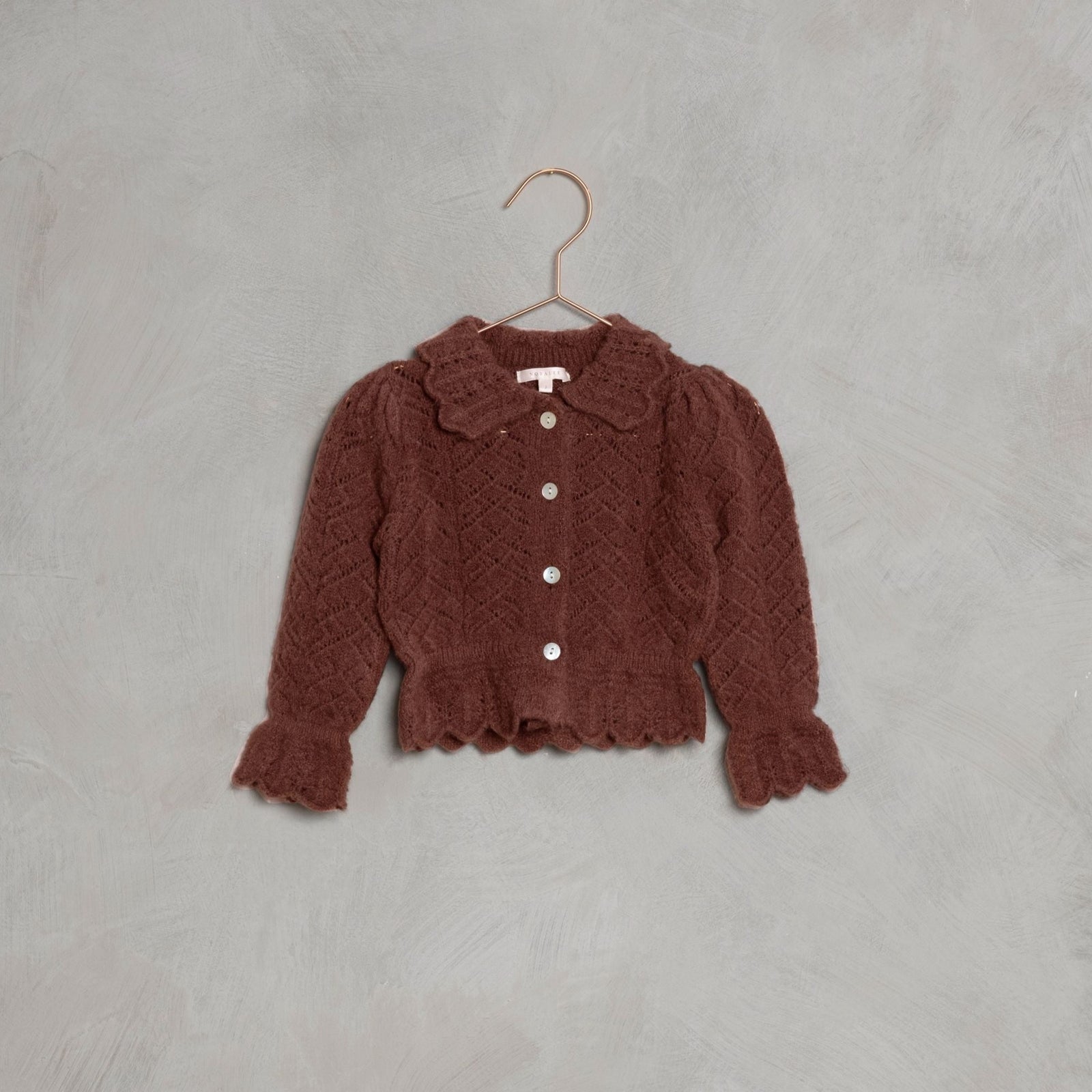 pointelle cardigan | wine