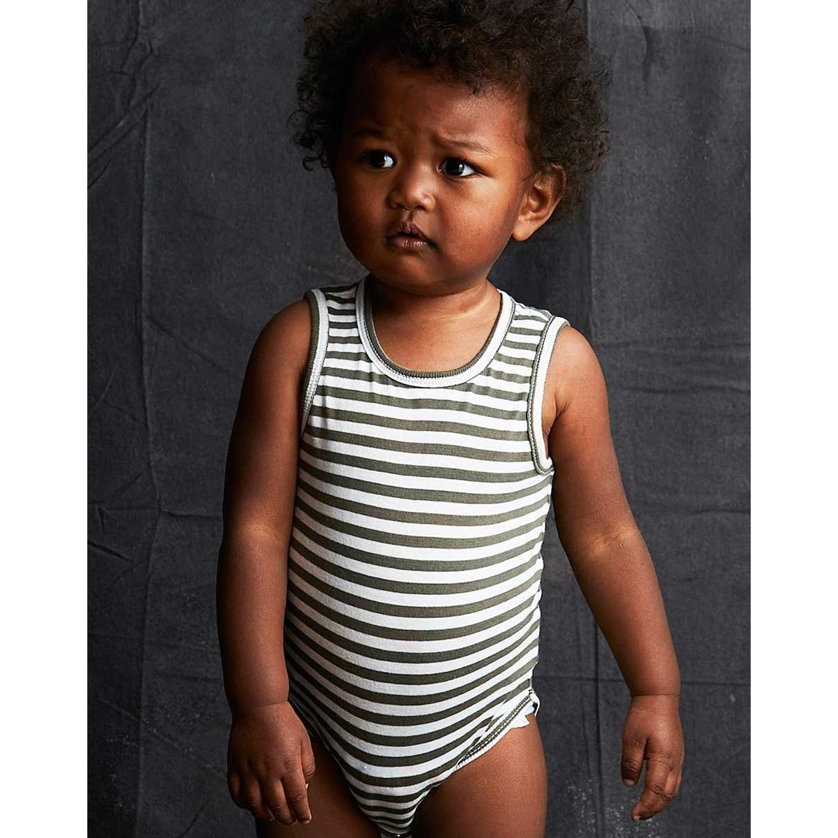 striped sleeveless onesie