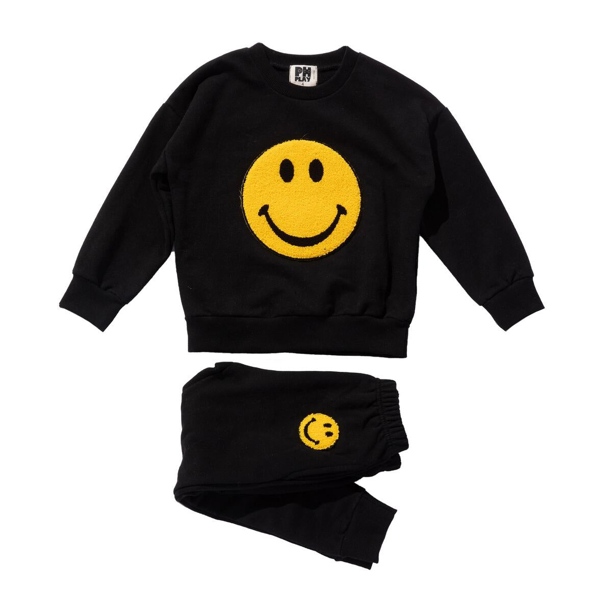 smile sweatpants | black