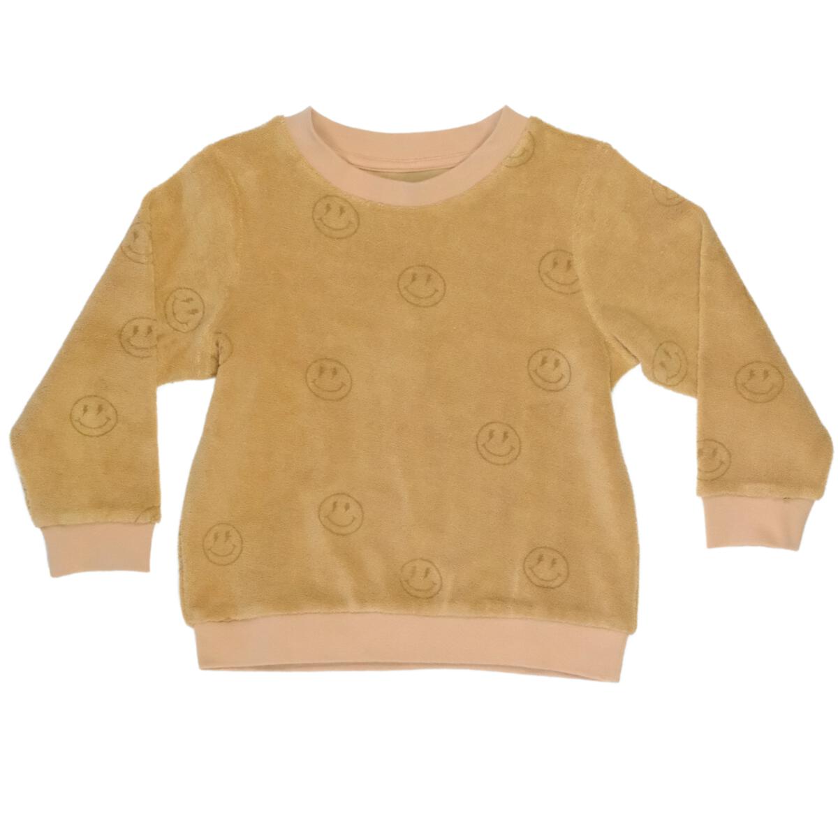 smiley printed terry sweatshirt