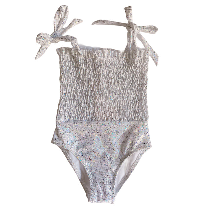 amalia glitter swimsuit in white