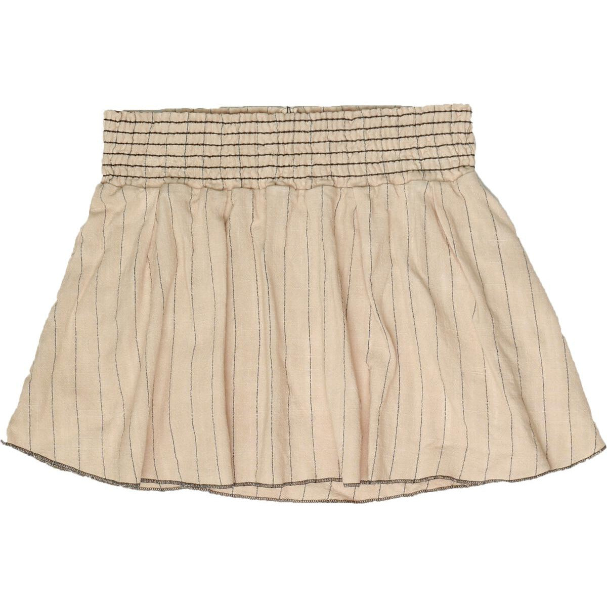 striped pleated skirt in cream