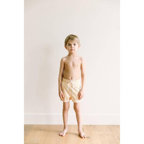 sunberry yellow striped boys swim shorts