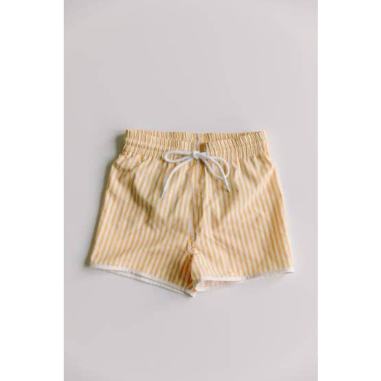 sunberry yellow striped boys swim shorts
