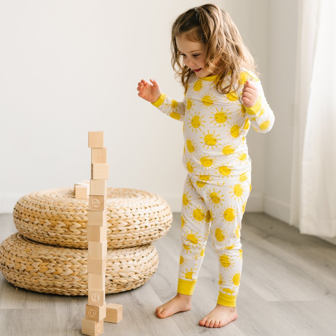 sunshine two-piece bamboo viscose pajama set