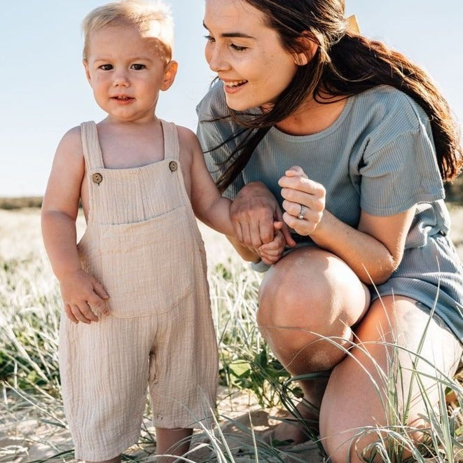 taylon overalls in sand