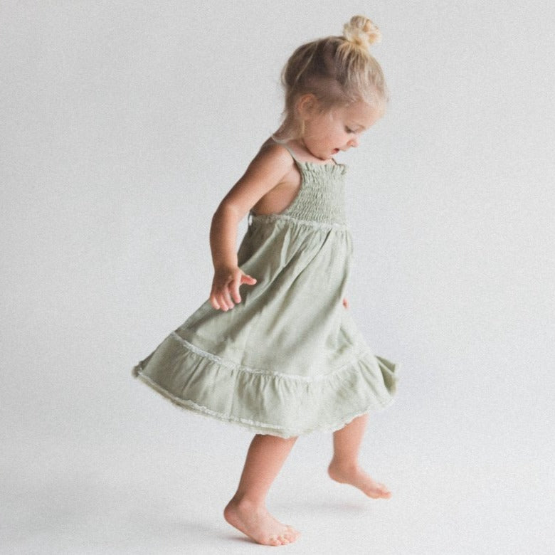 the louise dress in sage