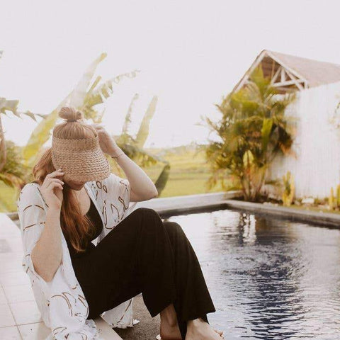 village thrive rattan mama sun visor