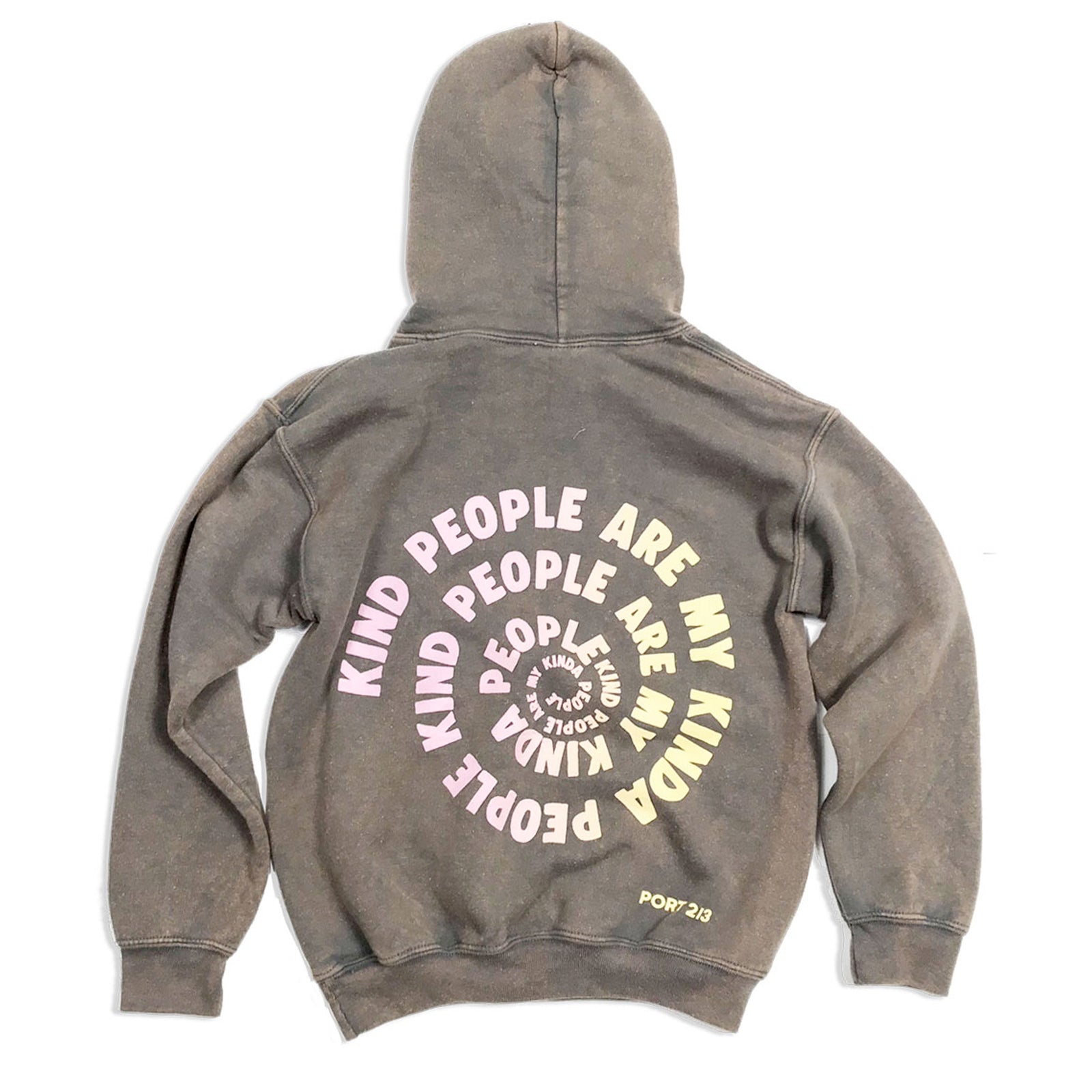 vintage charcoal grey kinda people hoodie