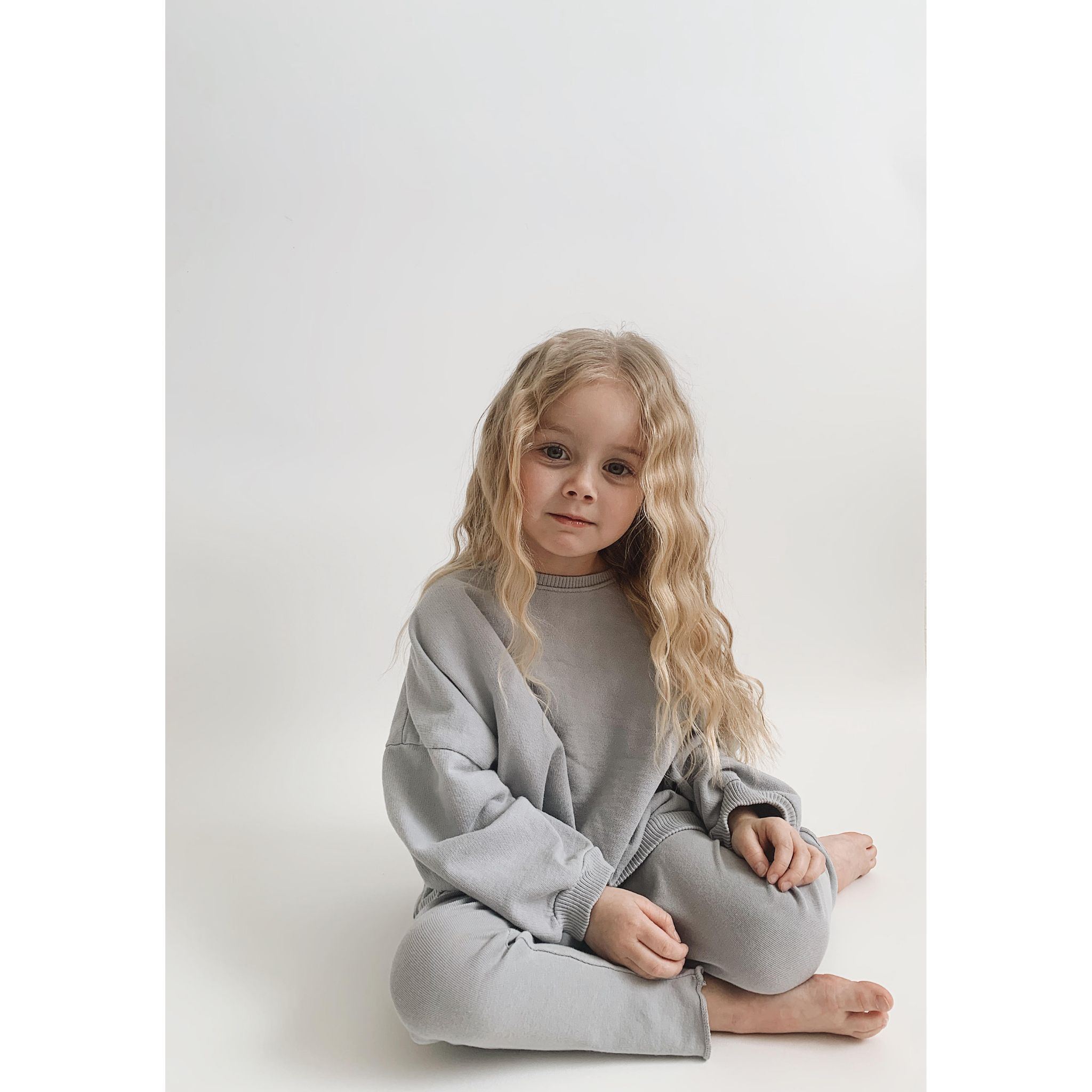 vintage grey crewneck lounge set