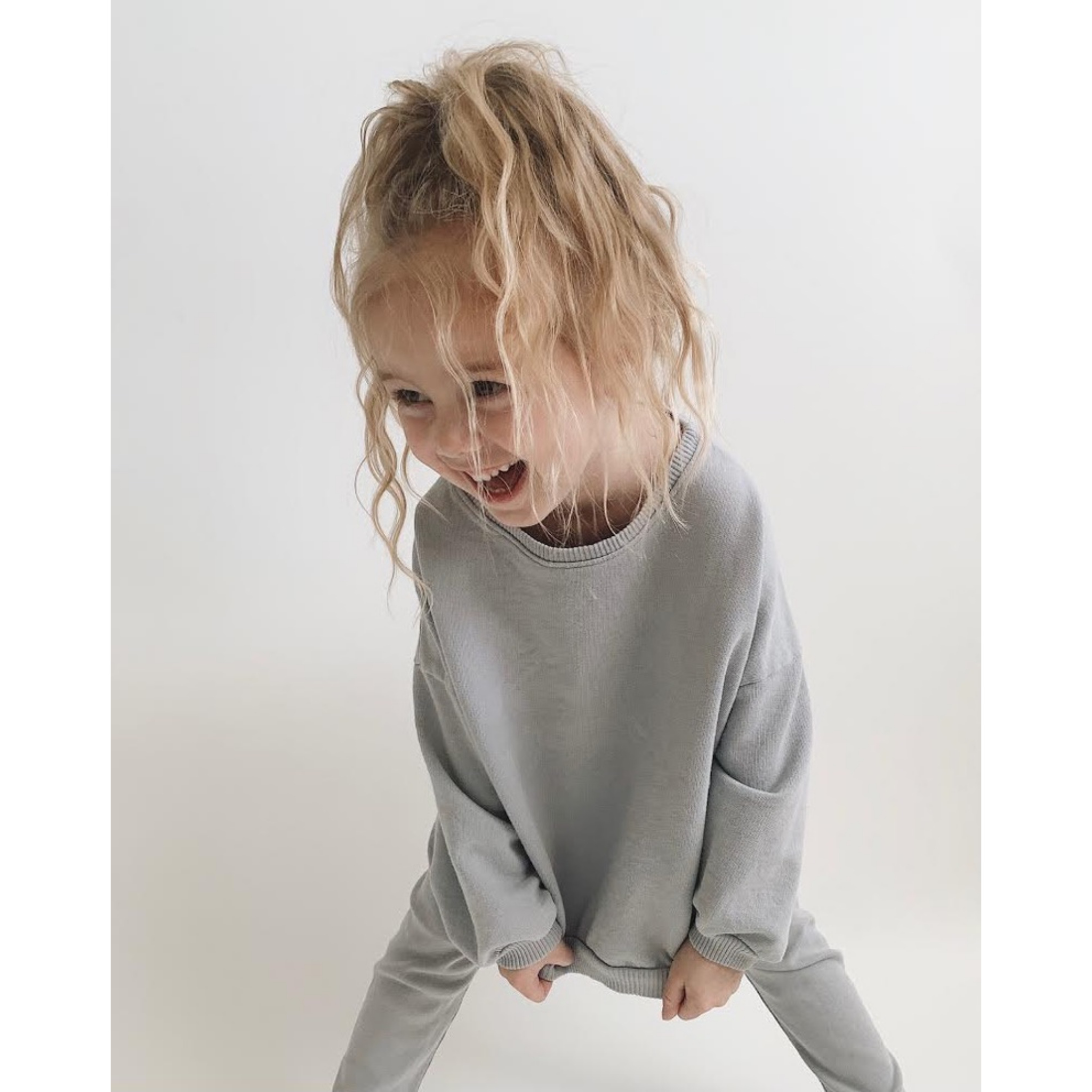 vintage grey crewneck lounge set