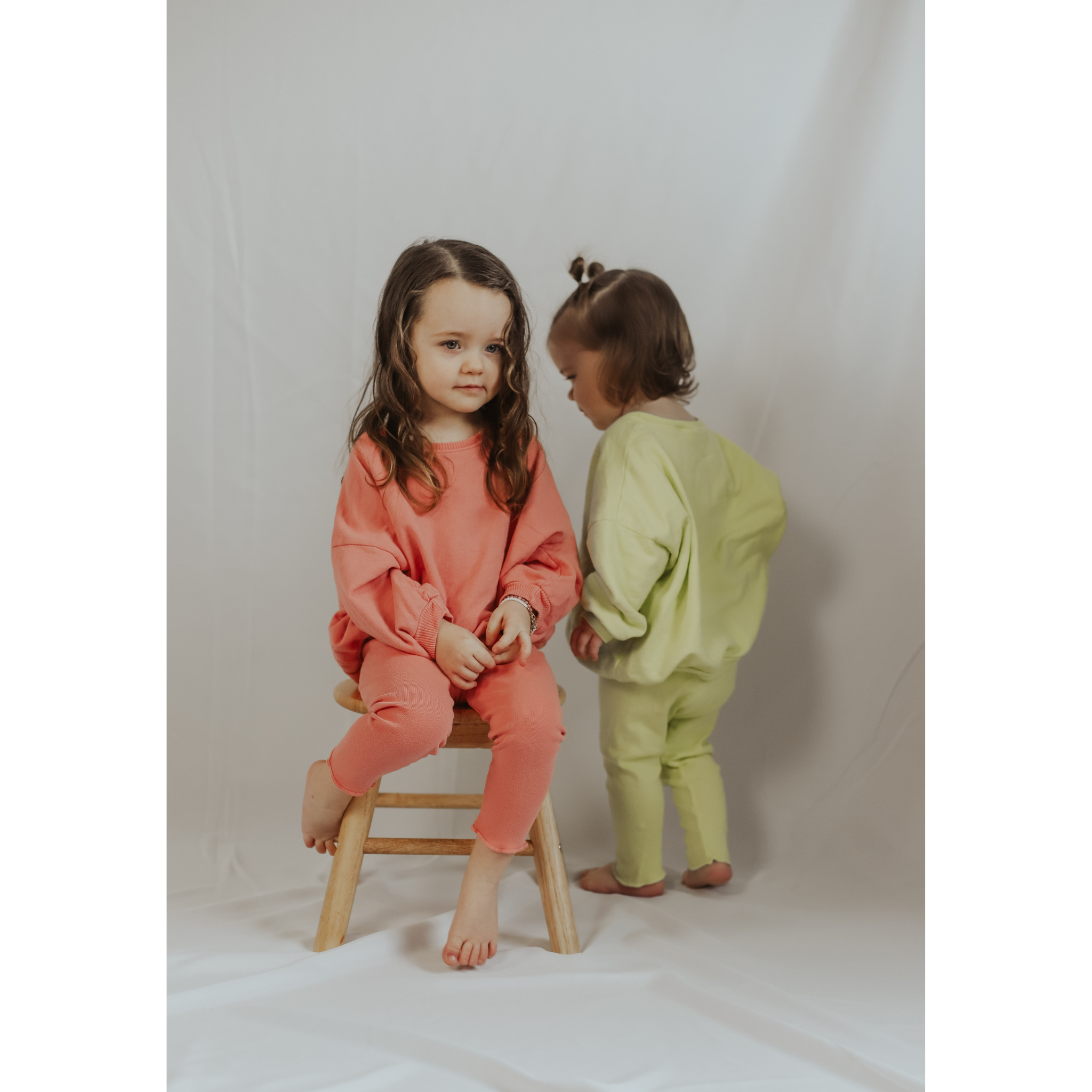 washed watermelon crewneck lounge set