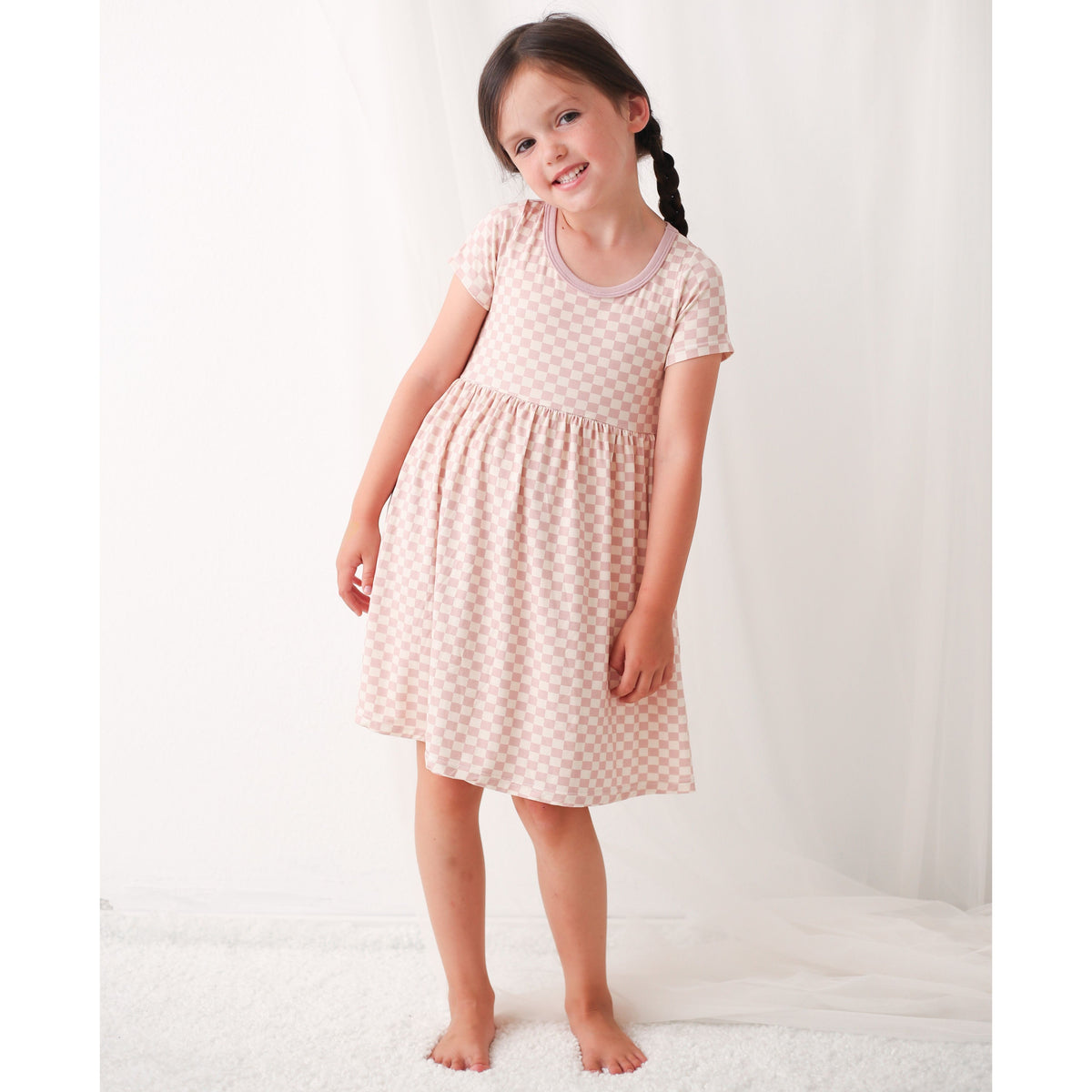 Checkers in Pink Dress